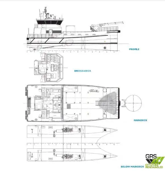 Wind farm service vessel for sale
