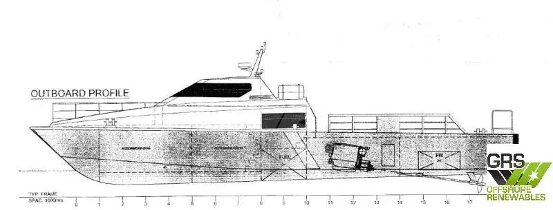 Wind farm service vessel for sale