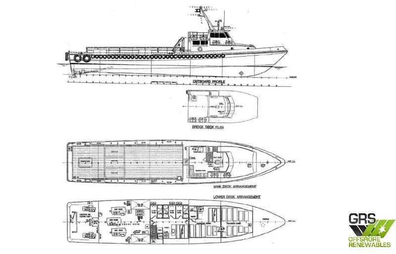 Wind farm service vessel for sale